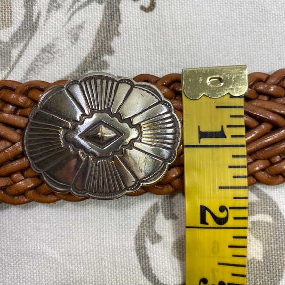 Fossil Brown Woven Belt with Silver Accents - Picture 15 of 16